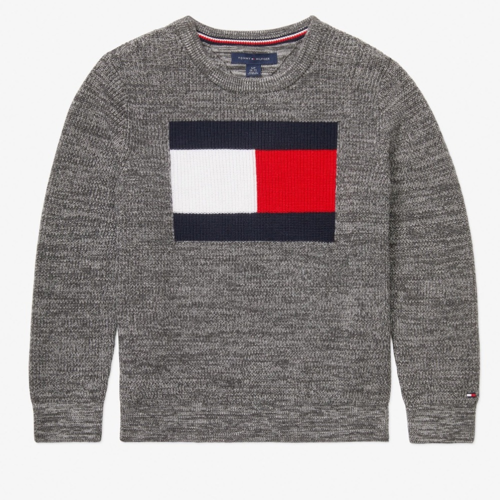 Tommy Hilfiger Flag Sweater (Kids) - Dark Sable NWOT